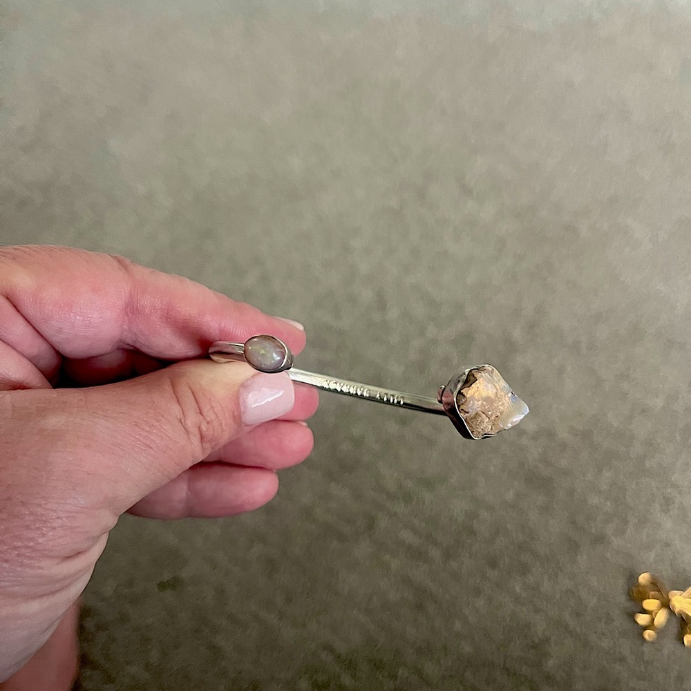 Lilly Barrack silver and opal cuff bracelet!